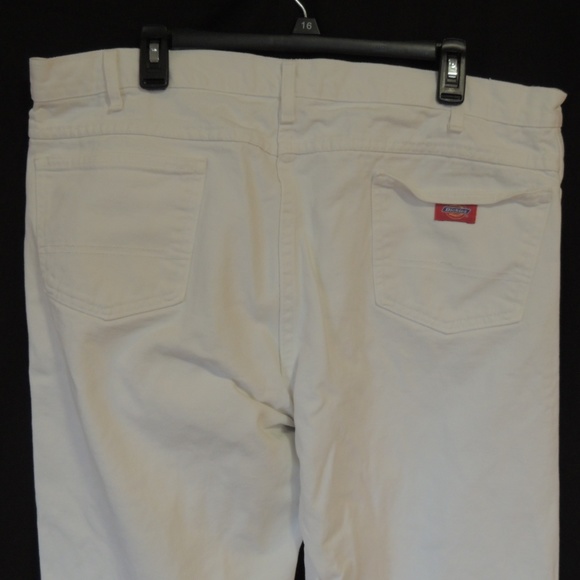 DICKIES Mens White Painters Carpenter Pants Jeans - Picture 5 of 6